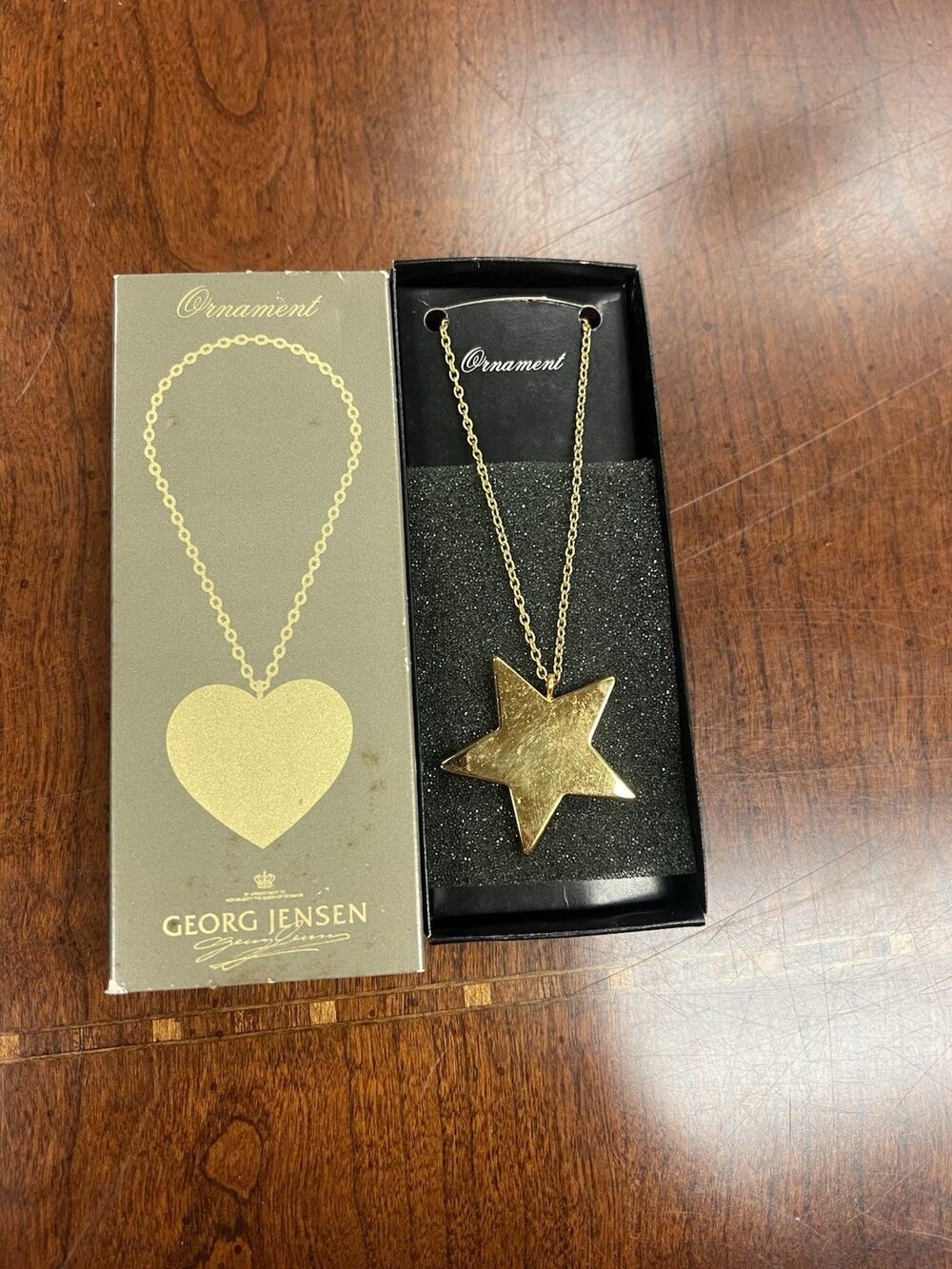 Georg Jensen Denmark Gold Plated 5 Point Star Ornament